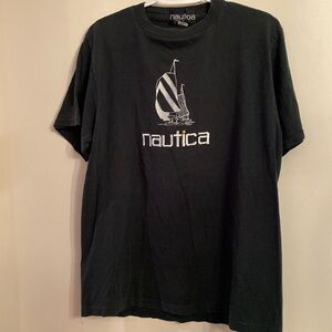 Nautica Unisex Embroidered Crew Neck T-Shirt, Made in USA, Size: XL